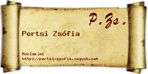 Pertsi Zsófia névjegykártya